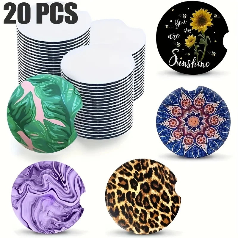 Coaster Sublimation Blank - Cowijk-Voiture vierge sublimée par sublimation thermique,