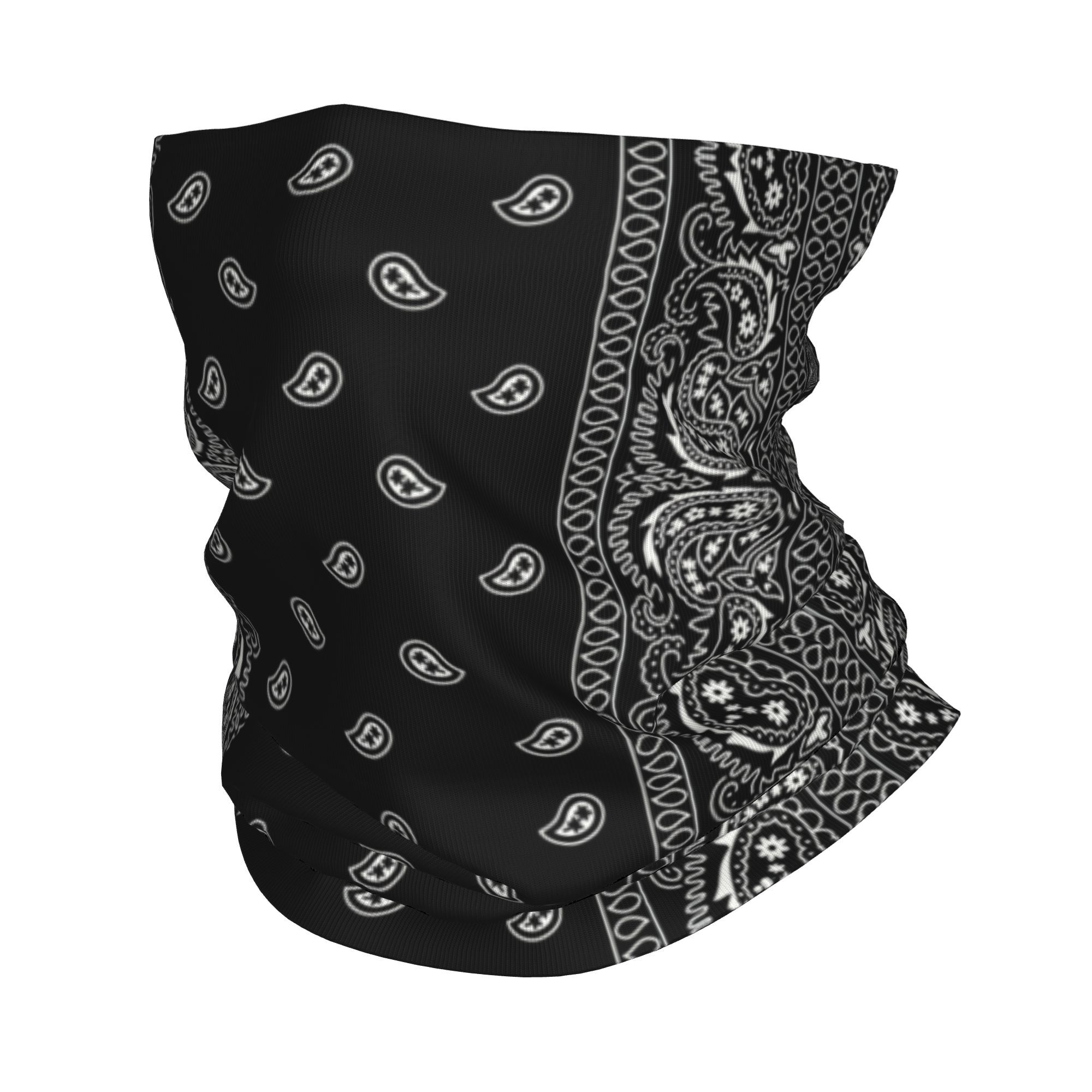 Bandana Blank White - Personnalisé noir et blanc Paisley Chicano