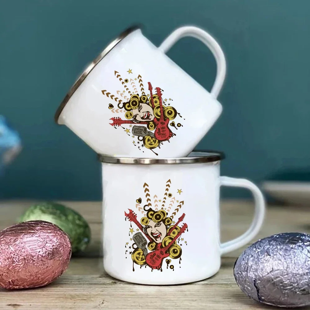 Sublimation Mug White - Tasse en métal émaillé pour chanteur