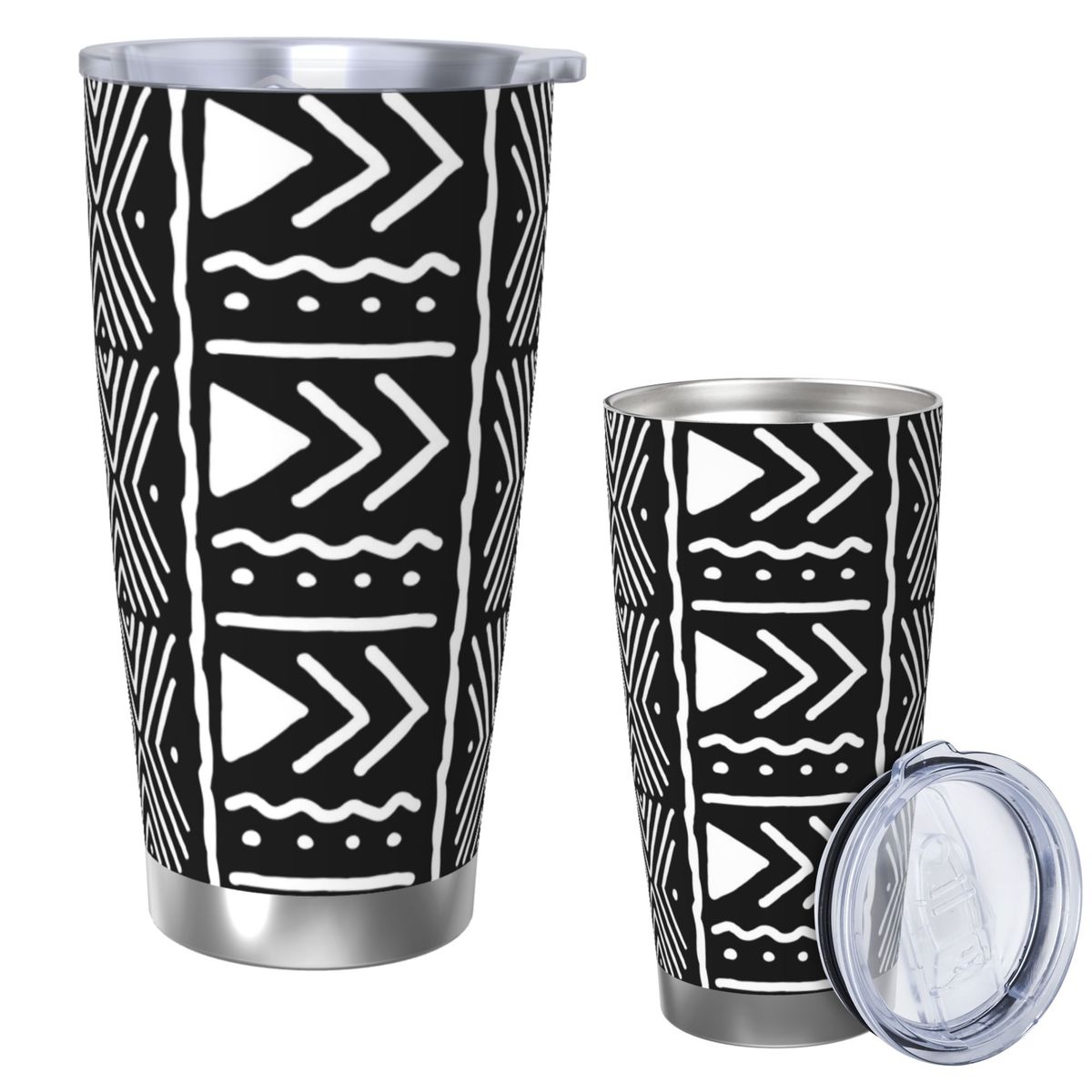 Tumbler 20Oz White - Gobelet en acier inoxydable à motif
