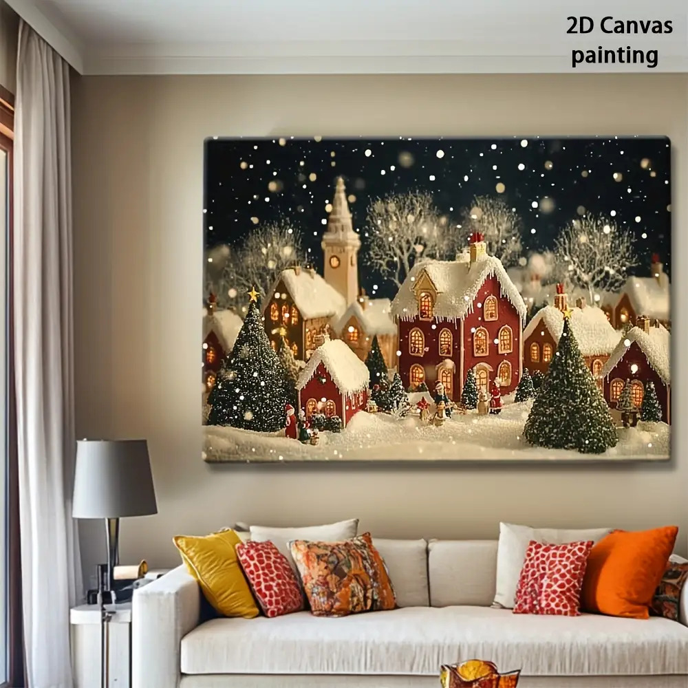 Canvas Wrap Ready - 1pc 2D rétro réveillon de noël