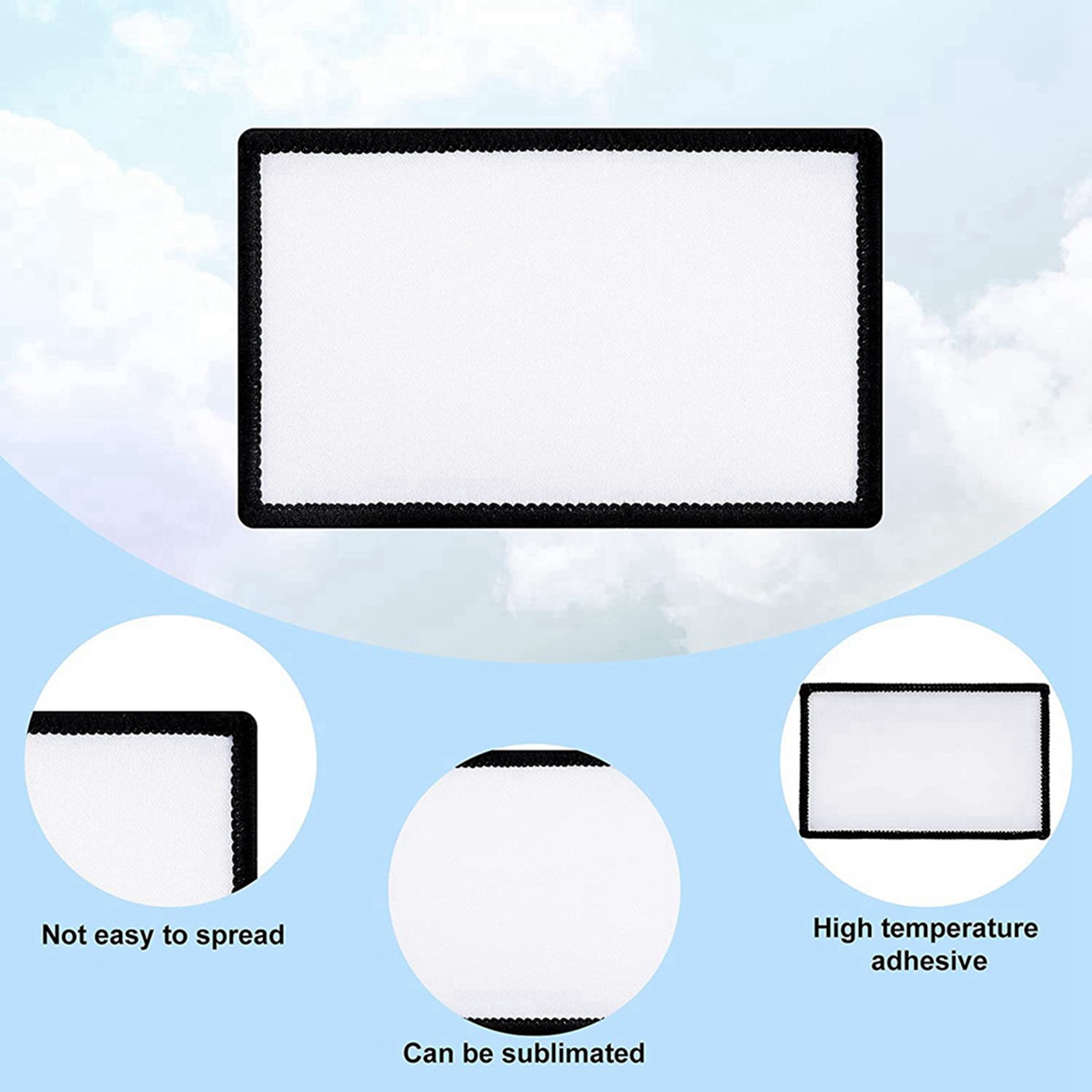 Hat Sublimation Blank - 42 patchs de sublimation vierges rectangulaires