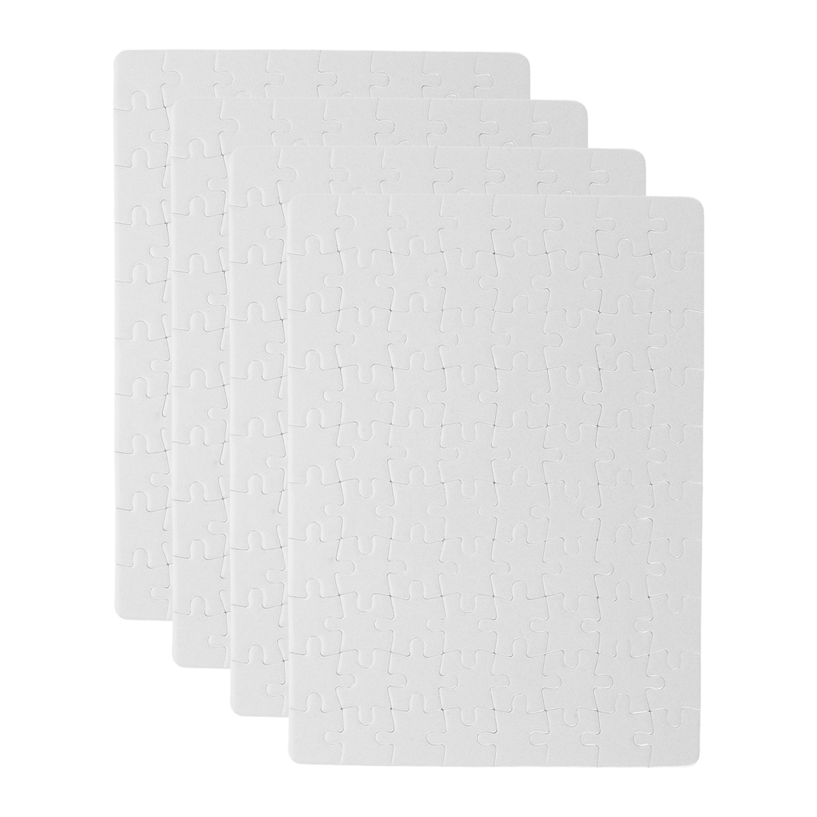 Puzzle Blank White - 4 Plaques de Puzzles Vides pour