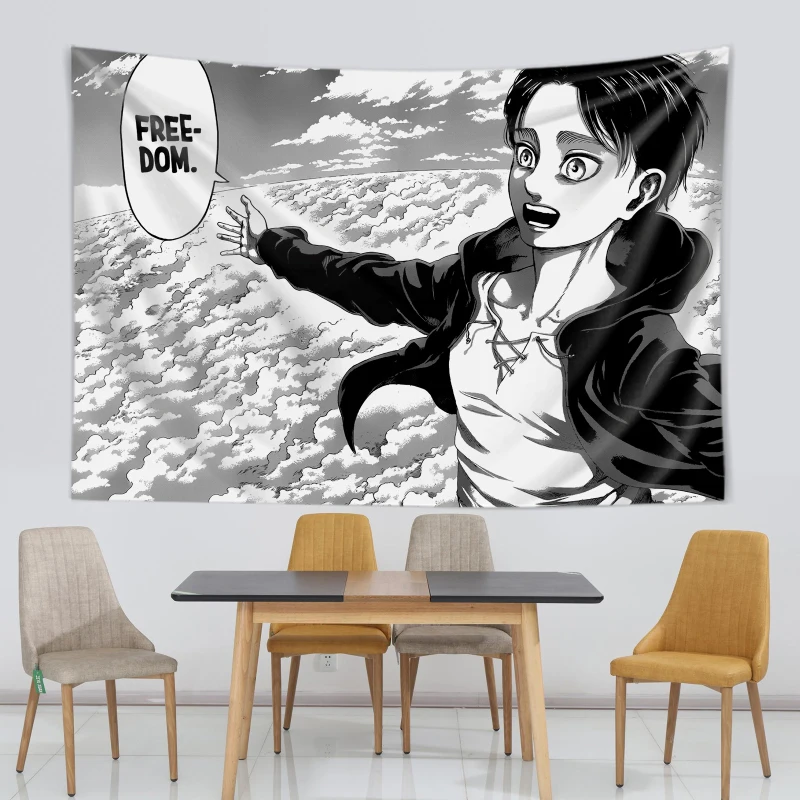 Canvas Wrap Ready - Eren Yeager Freedom Manga affiche mur