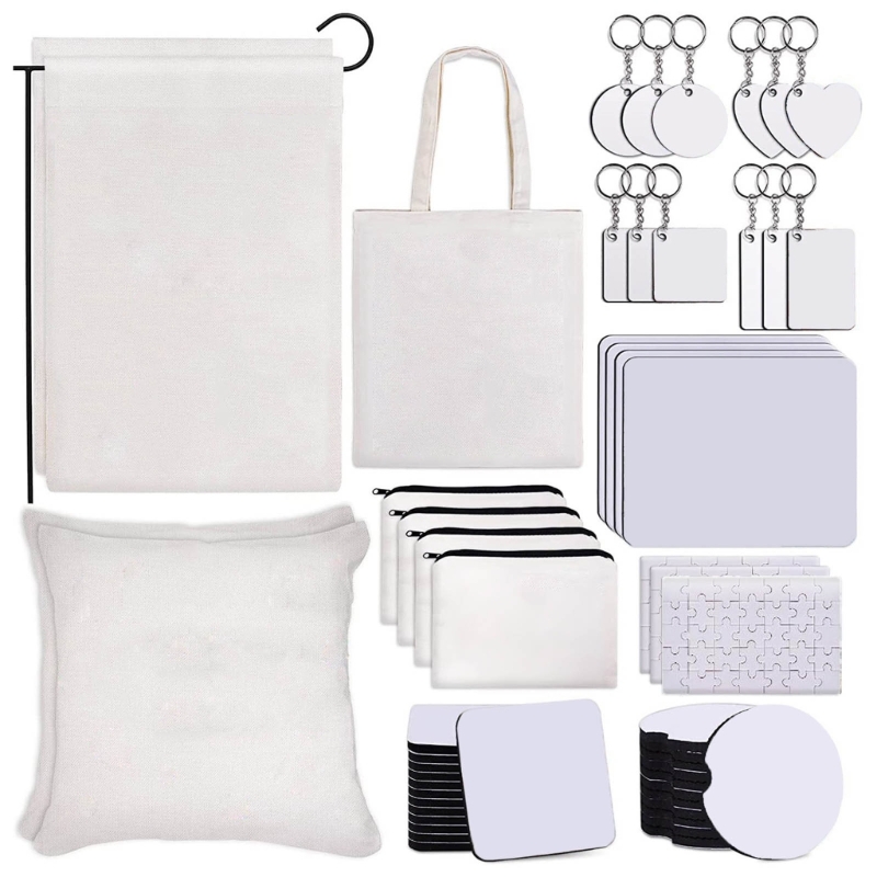 Mouse Pad Blank Sublimation - Ensemble de porte-clés coeur d'impression par