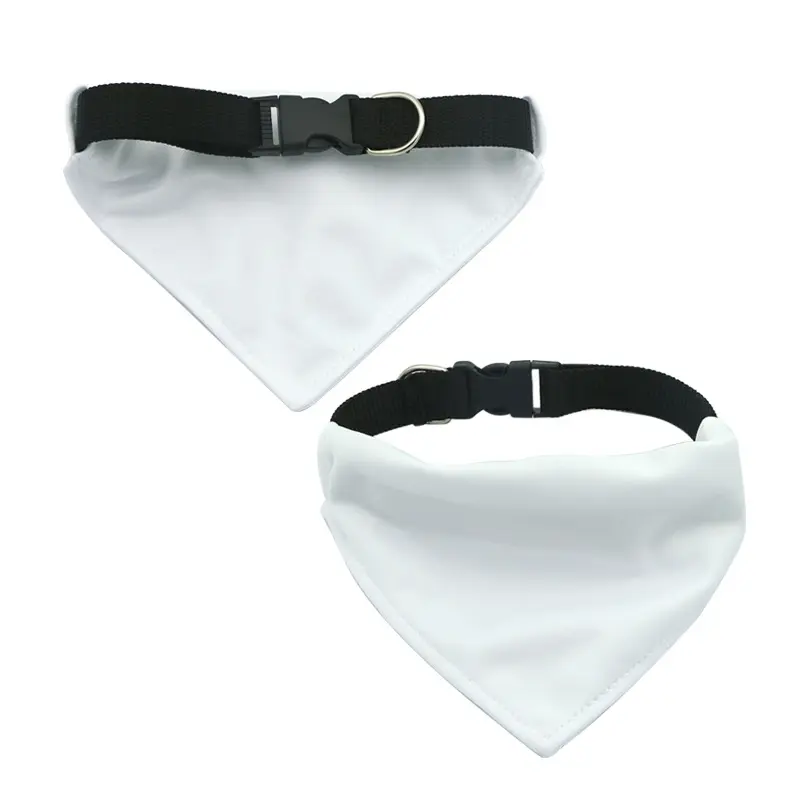 Bandana Blank White - Sublimation blanc blanc blanc chien Triangle