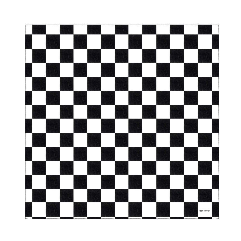 Bandana Blank White - Bandana à carreaux drapeau Auto Racing