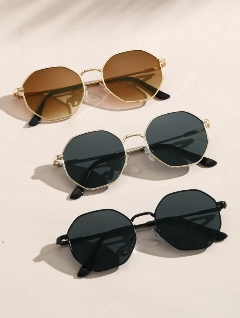 Metal Photo Panel - Lunettes de soleil à monture géométrique