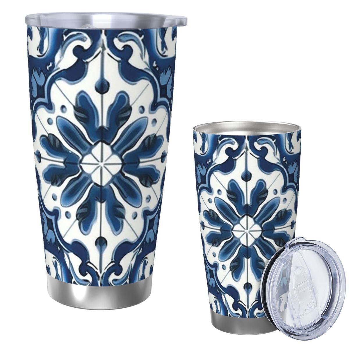 Tumbler 20Oz White - Gobelet en acier inoxydable à motif