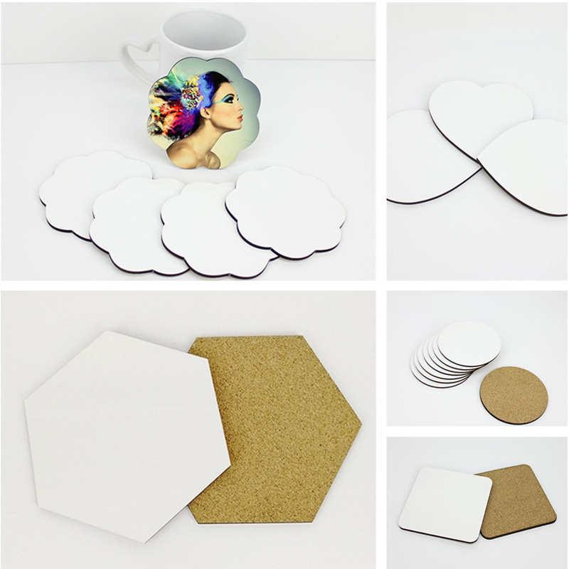Coaster Sublimation Blank - 100 pièces/lot bricolage Sublimation dessous de