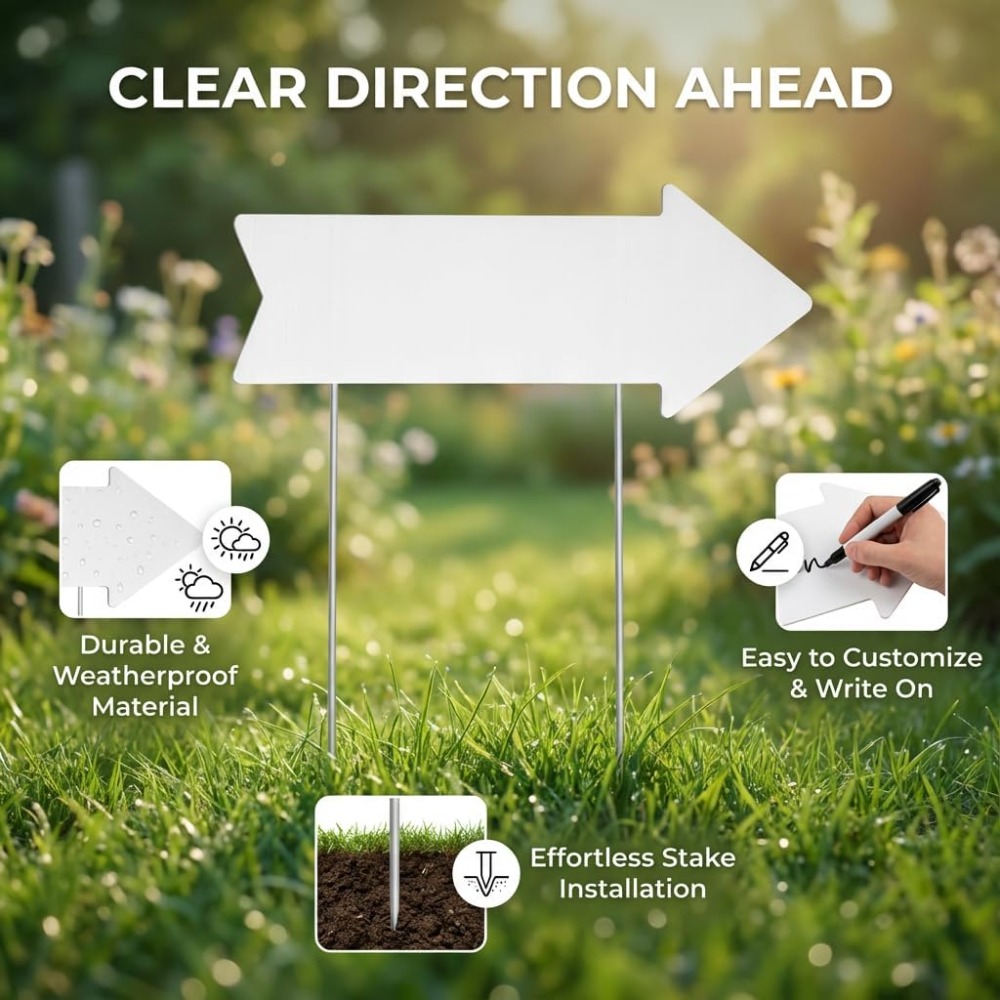 Yard Sign Blank - Panneaux de signalisation directionnels double face