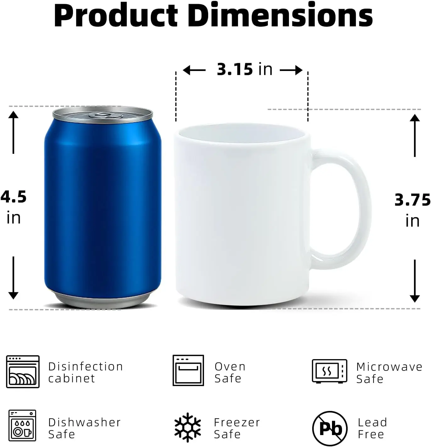 Tasses à sublimation 11 oz, ar - Sublimation Mug White avis et prix