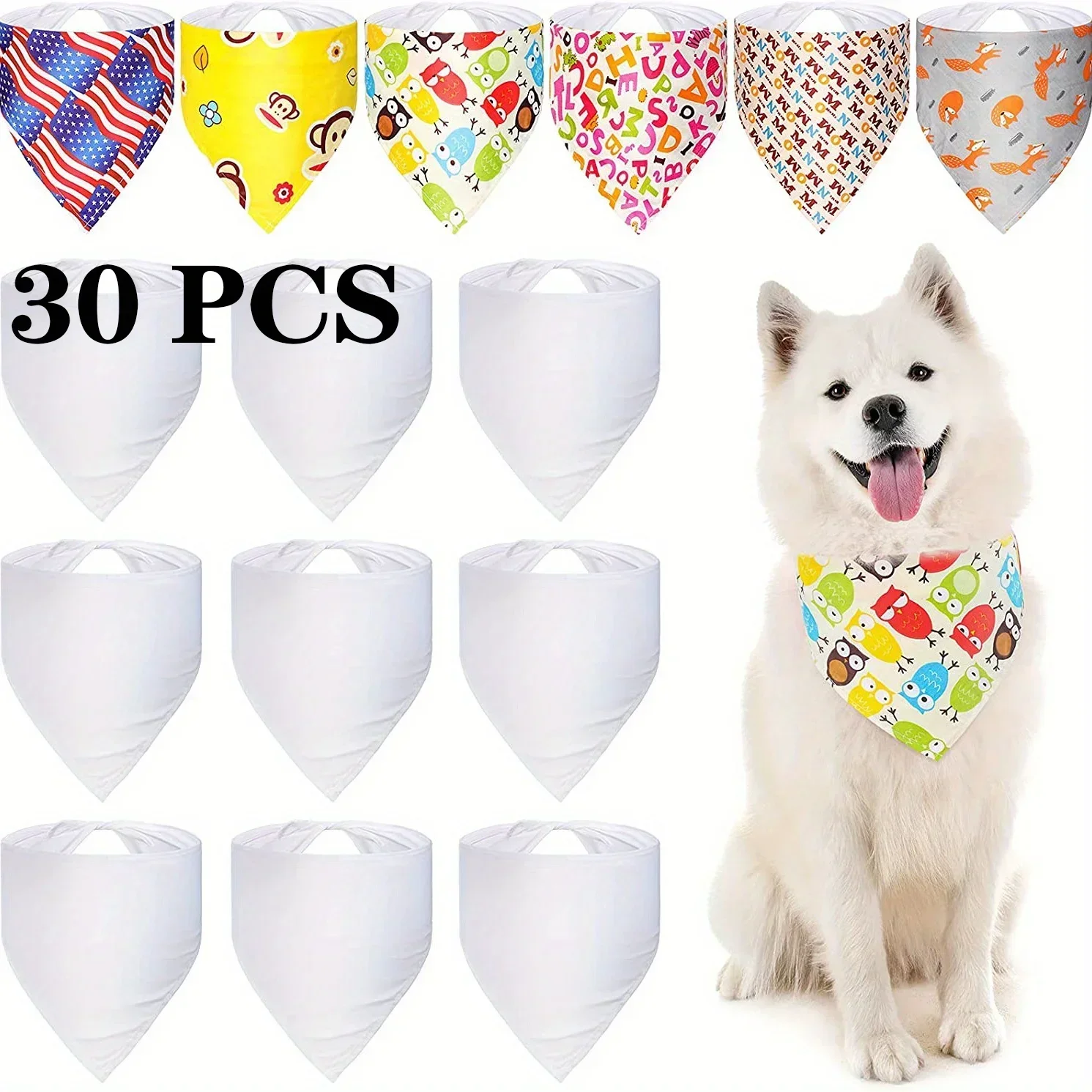 Bandanas vierges en Polyester  - Bandana Blank White avis et prix