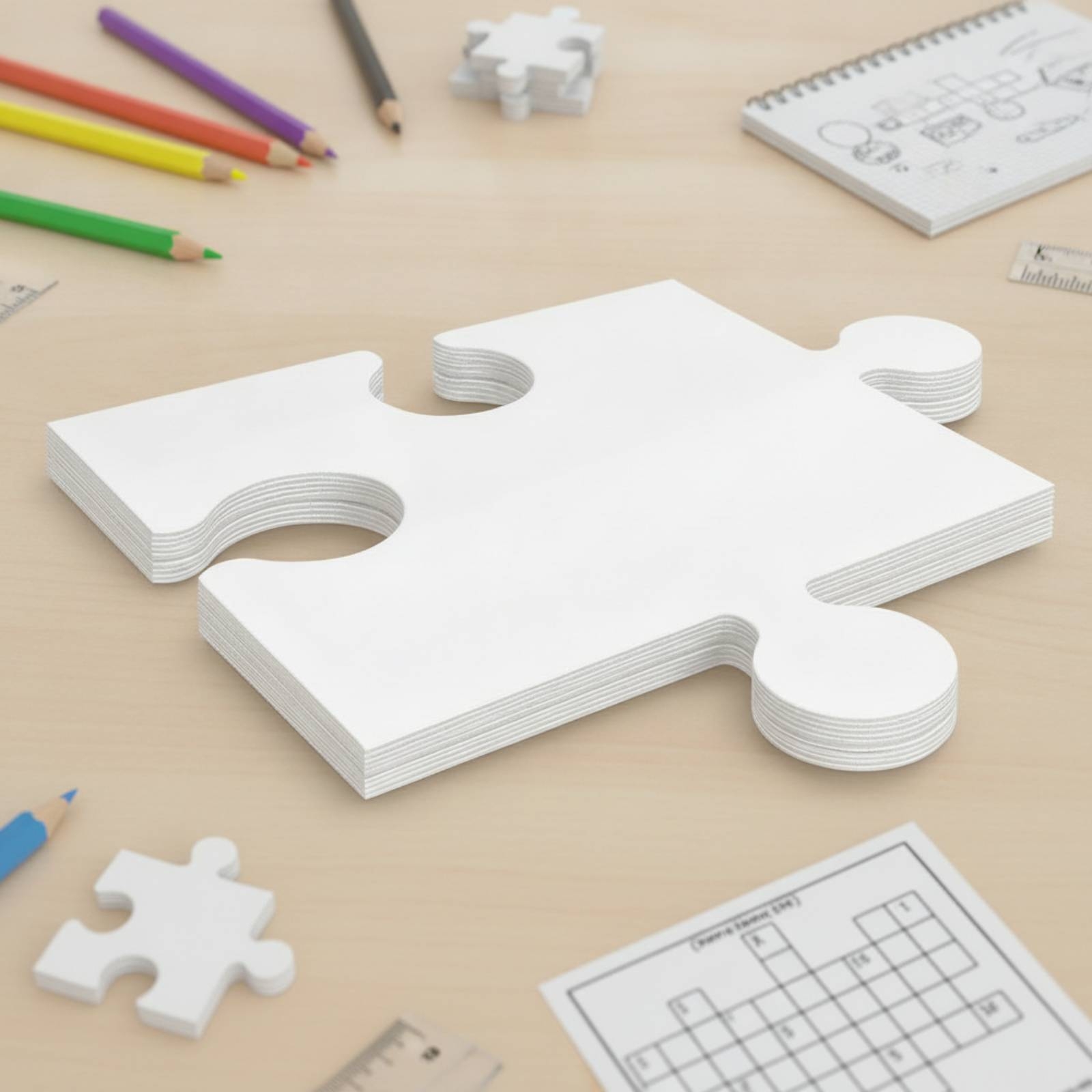 24 pièces de puzzle en carton  - Puzzle Blank White avis et prix