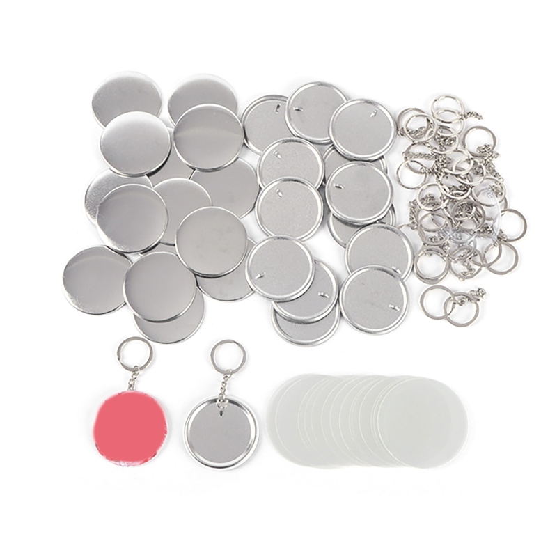 Porte-clés en plastique et mét - Button Badge Blank avis et prix
