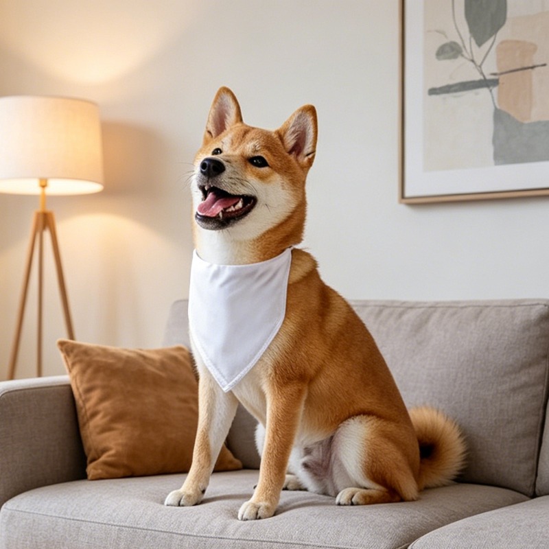 Bandana triangulaire blanc pou - Bandana Blank White avis et prix