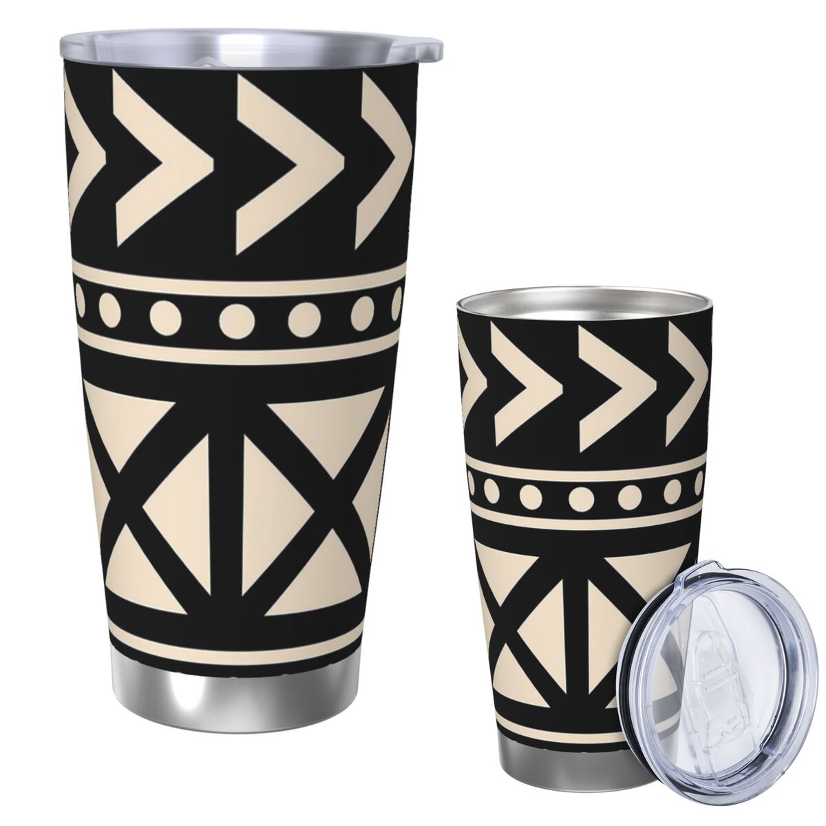 Tissu de boue africain noir et - Tumbler 20Oz White avis et prix