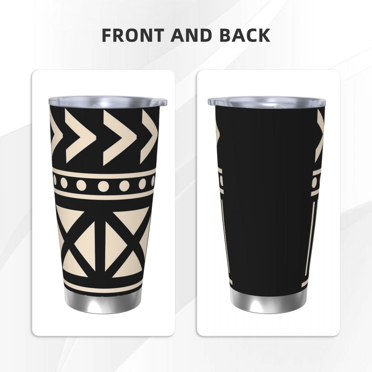 Tissu de boue africain noir et - Tumbler 20Oz White avis et prix