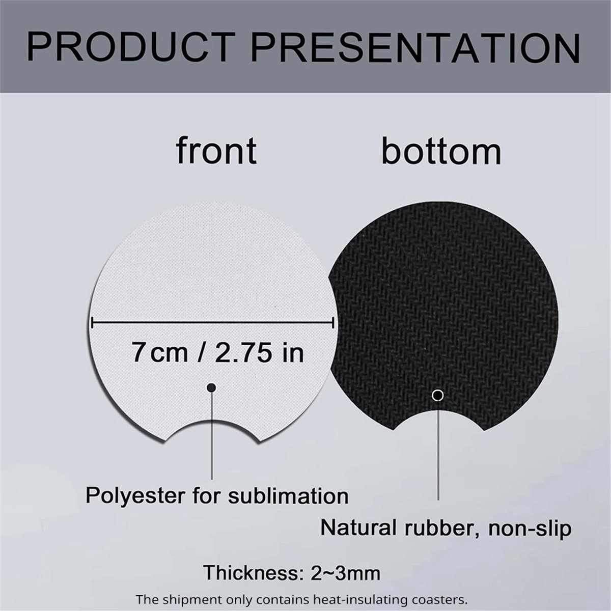Sous-verres de sublimation en  - Coaster Sublimation Blank avis et prix