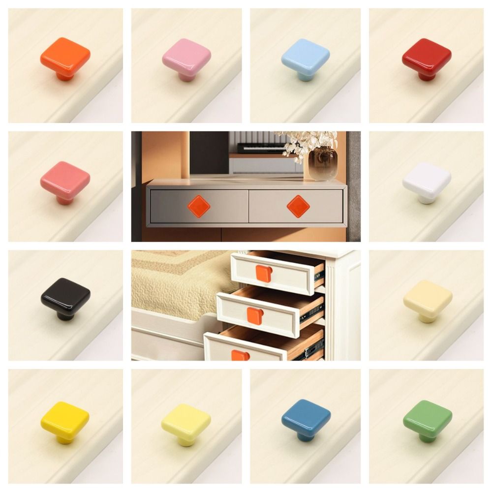 Bouton en céramique coloré à t - Ceramic Tile Blank avis et prix