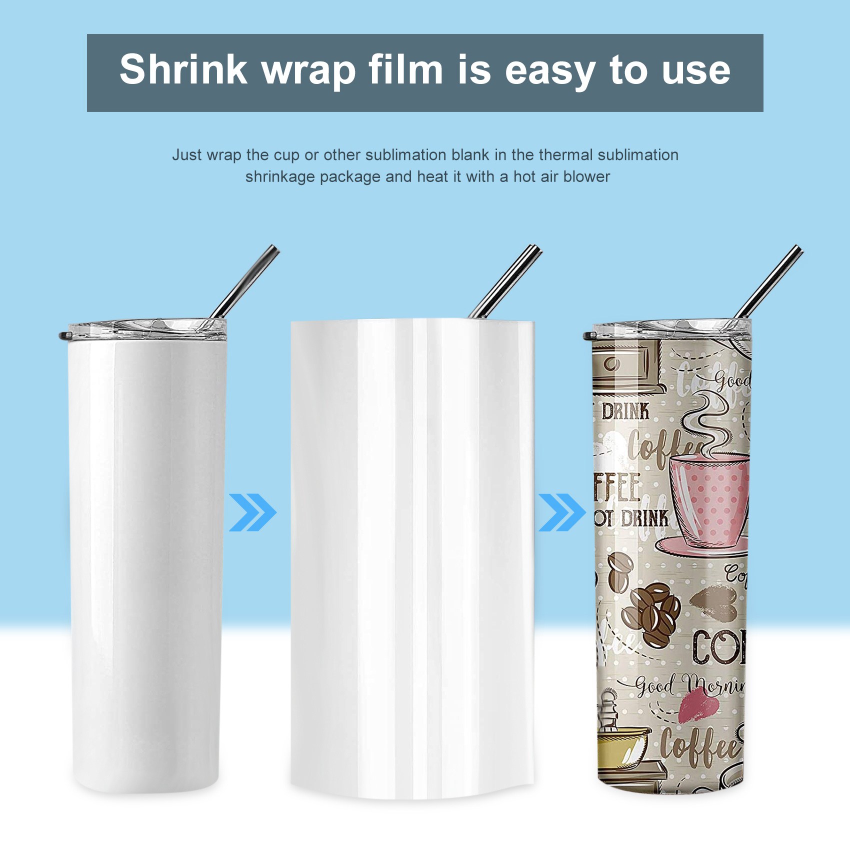 -FTGT 30 pièces Film d'envelop - Sublimation Mug White avis et prix