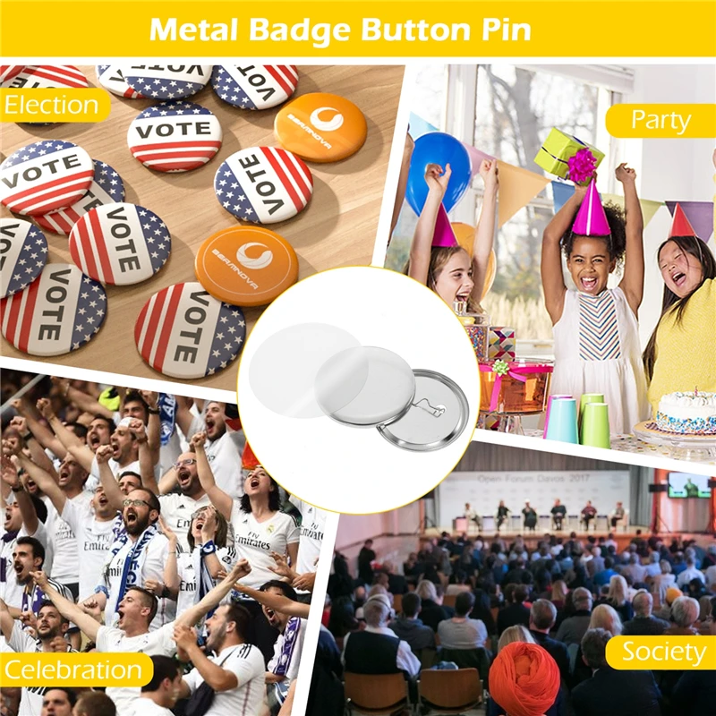 100 ensemble de boutons à broc - Button Badge Blank avis et prix