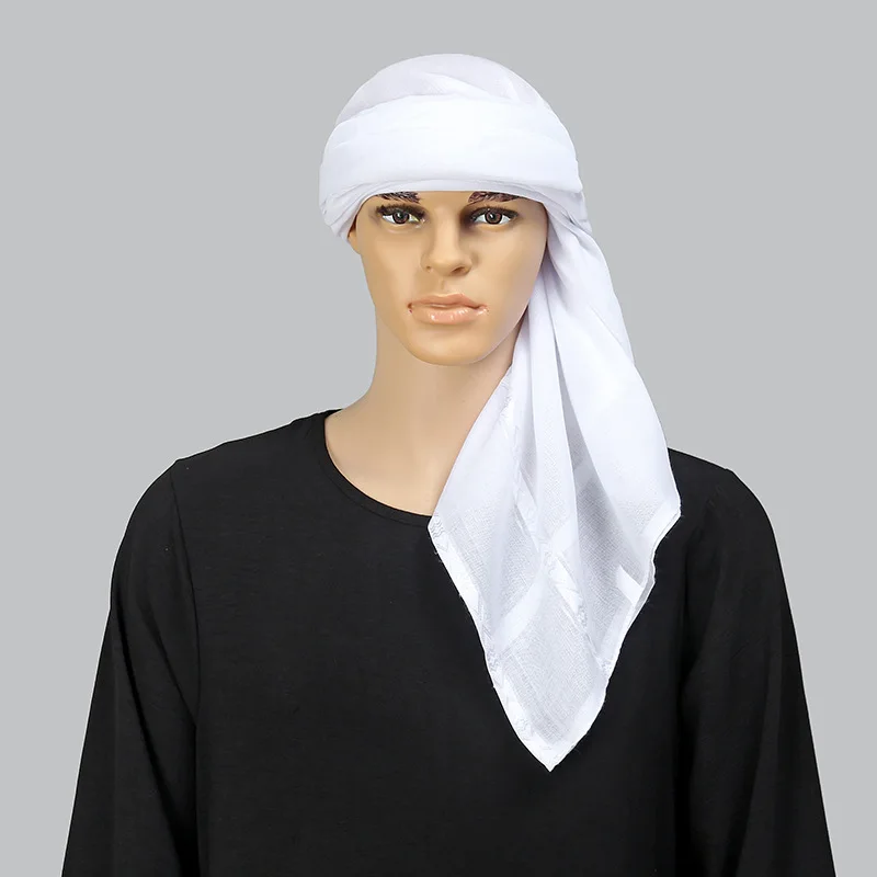 Islam blanc carré écharpe homm - Bandana Blank White avis et prix