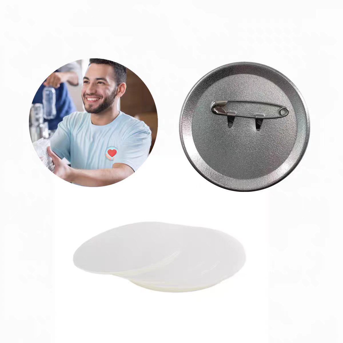 100 pièces de badges bouton DI - Button Badge Blank avis et prix