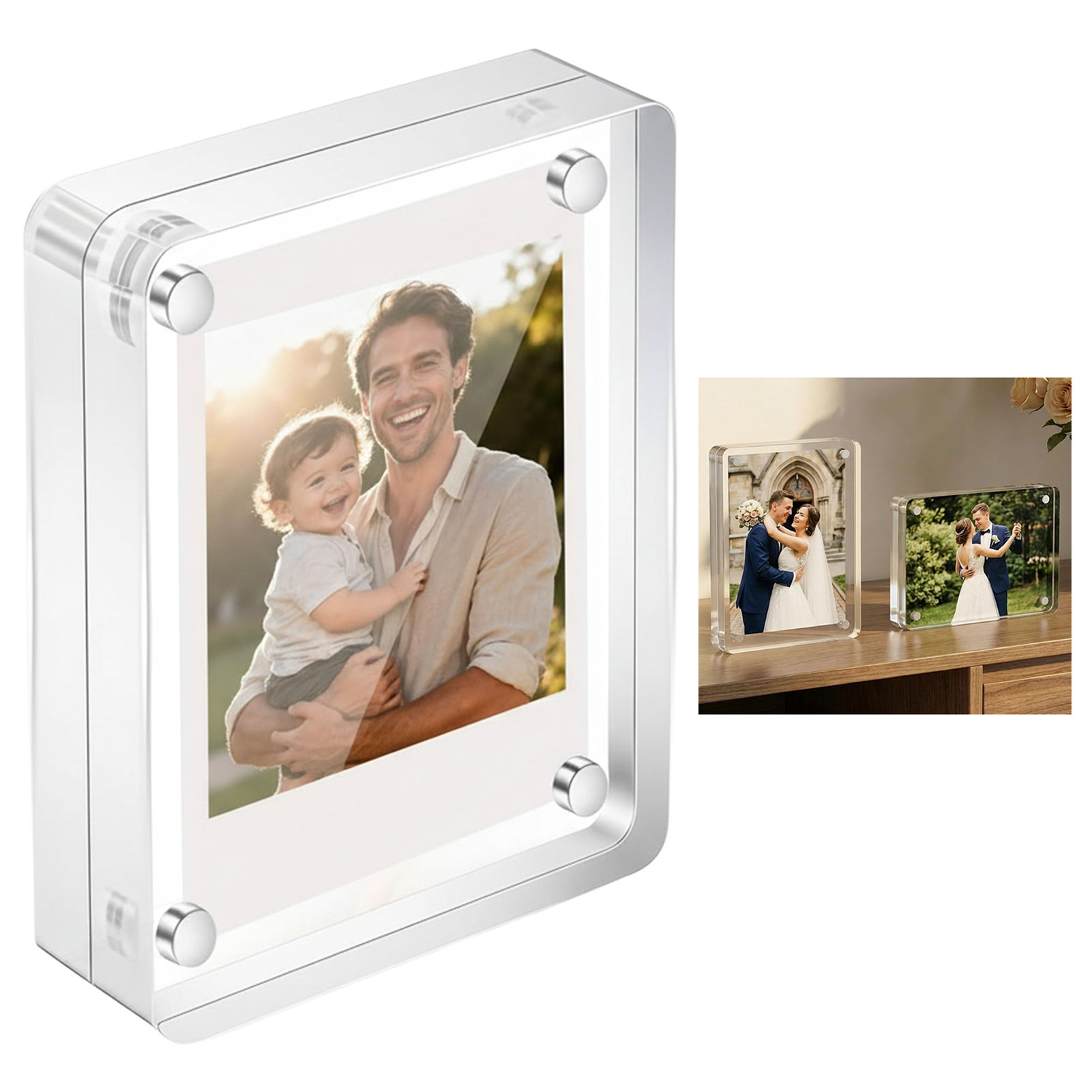 Cadre photo magnétique en acry - Photo Acrylic Block avis et prix