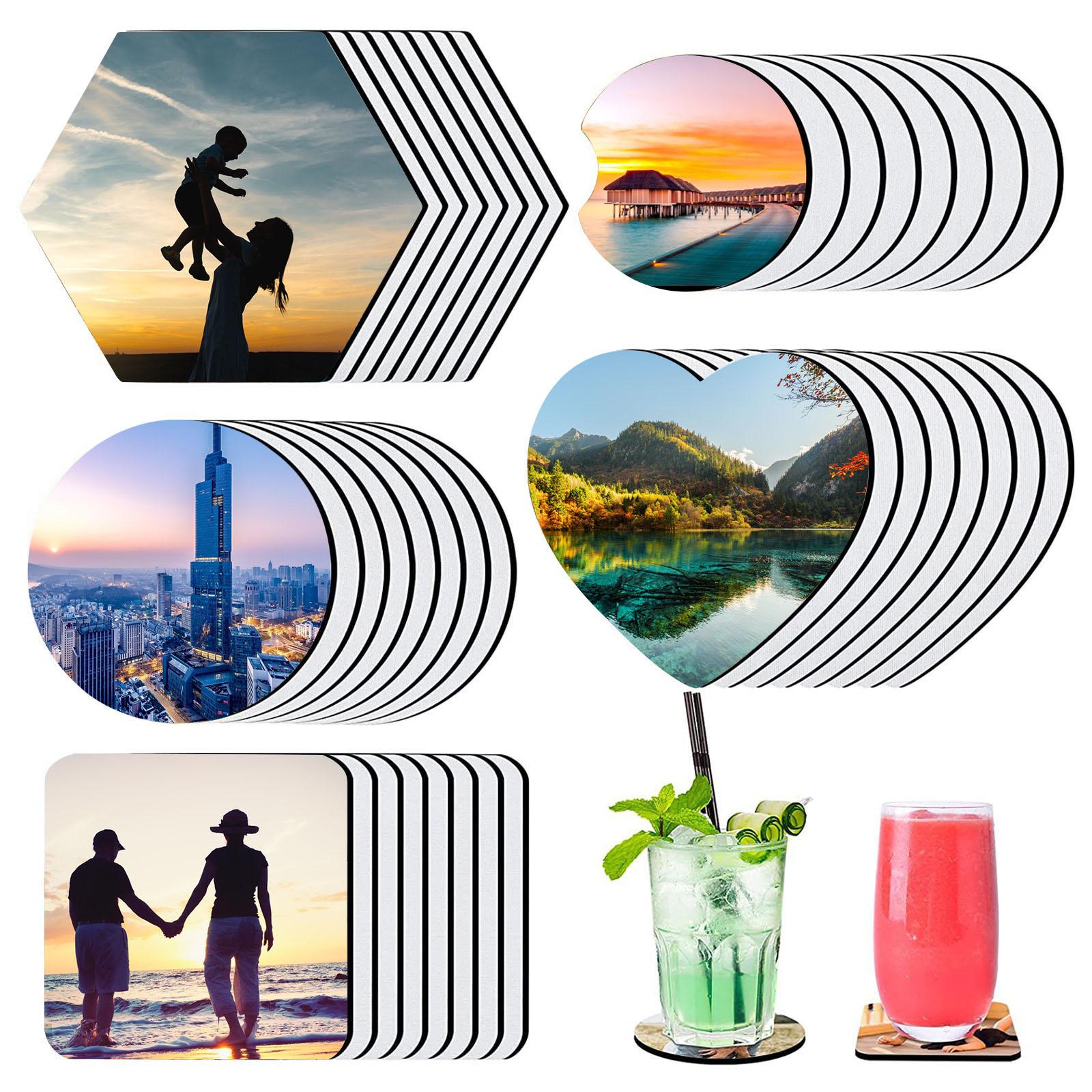 40 pièces de sous-verres vierg - Coaster Sublimation Blank avis et prix