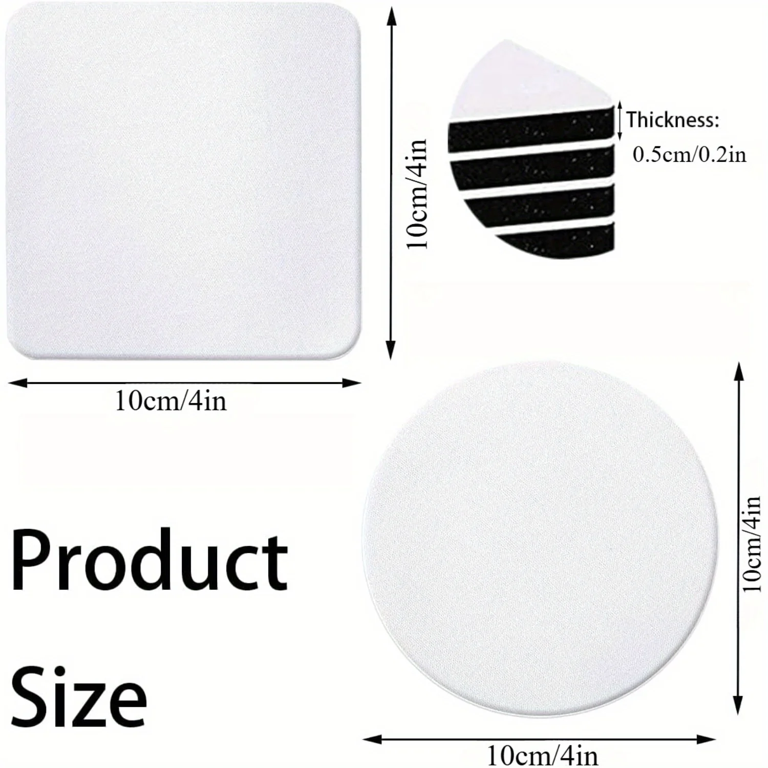 30/50 pièces dessous de verre  - Coaster Sublimation Blank avis et prix